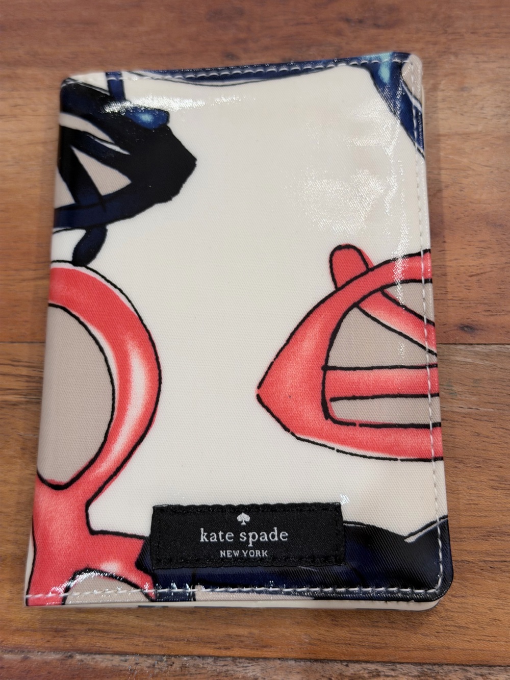 Kate Spade Carlisle Multicolor Paint Block Passport Holder